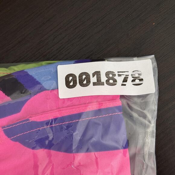 Vintage Gecko Hawaii Shorts Mens Medium Swim Trunks Surf Neon Graphic Lizard 90s - Picture 11 of 11